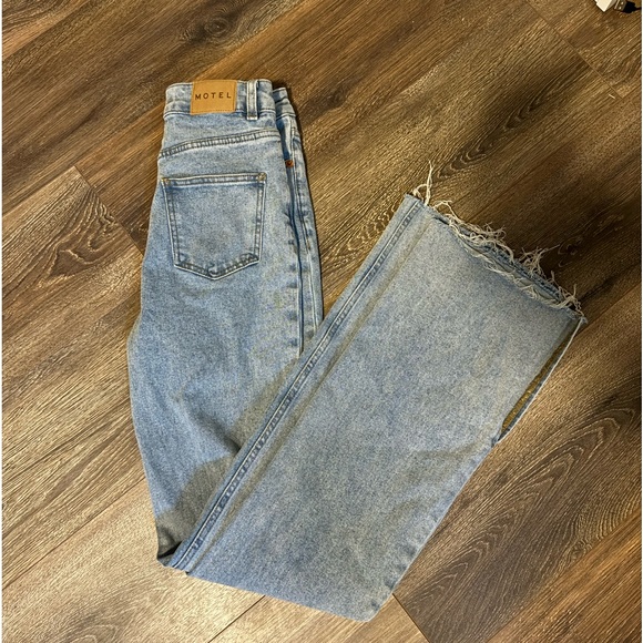 motel rocks bootleg split jeans - Picture 2 of 7